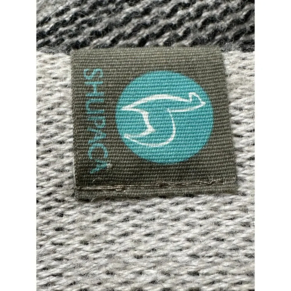 Shupaca alpaca blend throw blanket gray fringed 50x72”